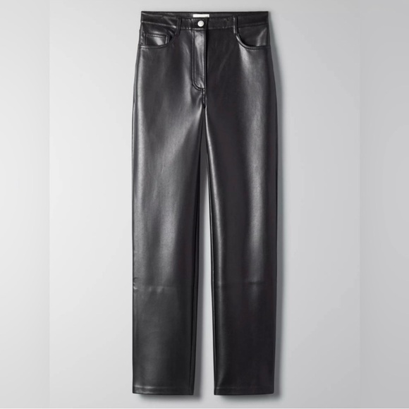 Aritzia New Wilfred Free Melina Straight Pants. Faux Leather. New. 0 size size - Picture 2 of 16